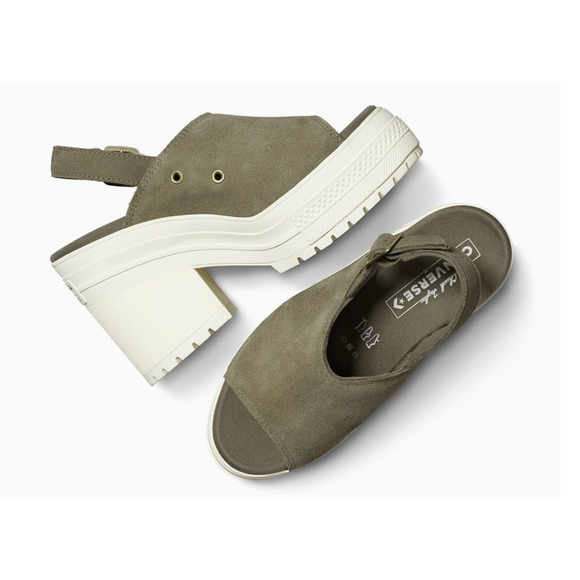 Converse Shoes - Converse Chuck 70 De‎ Luxe Heel Mule Slip On Taupe A15071 Size 11